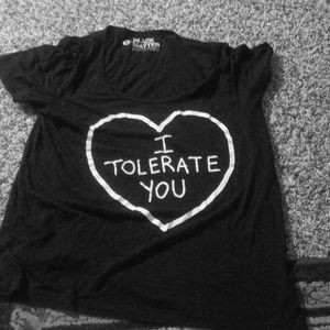 Hot Topic "I Tolerate You" Tee